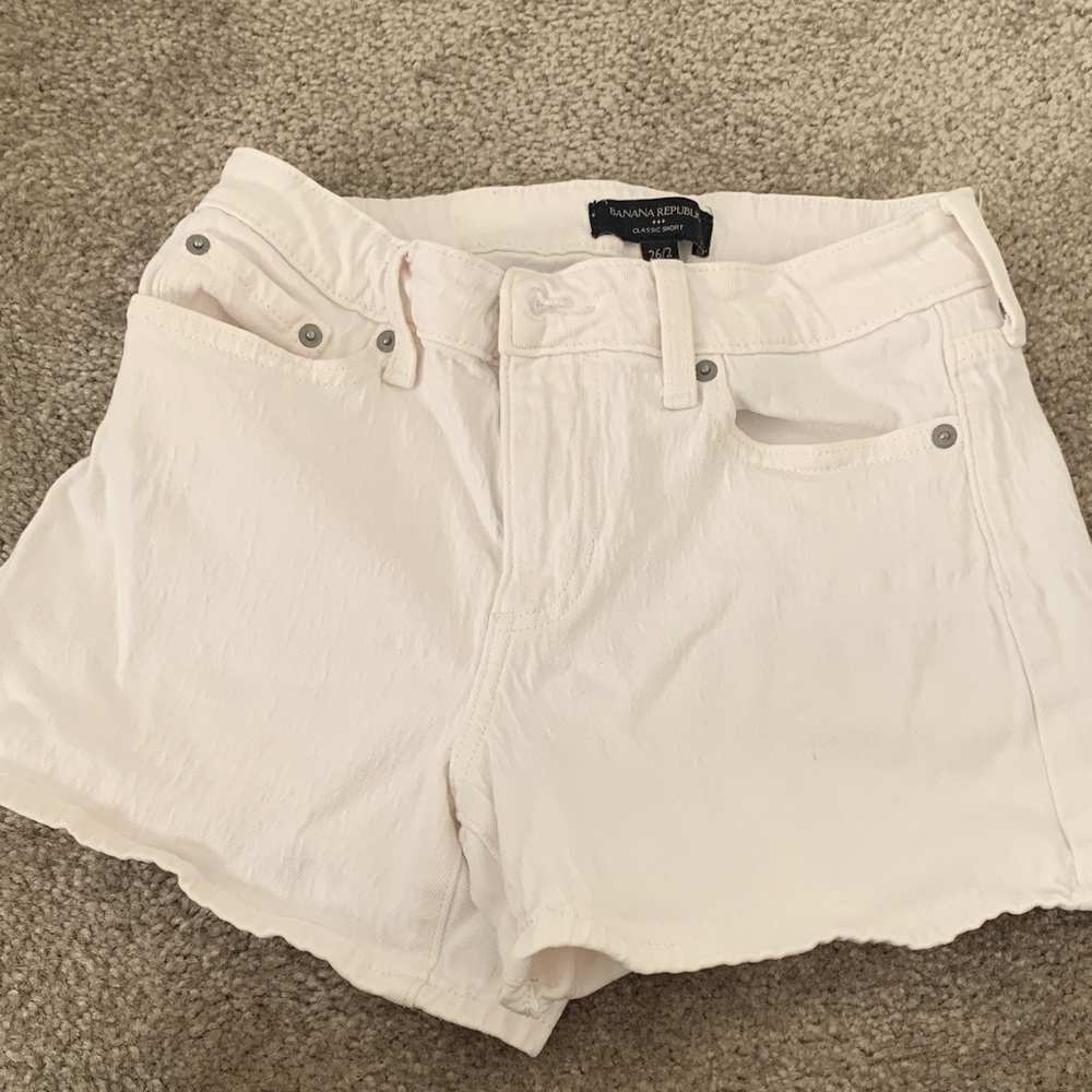 Banana Republic Women's Cream Jean Shorts 26/2